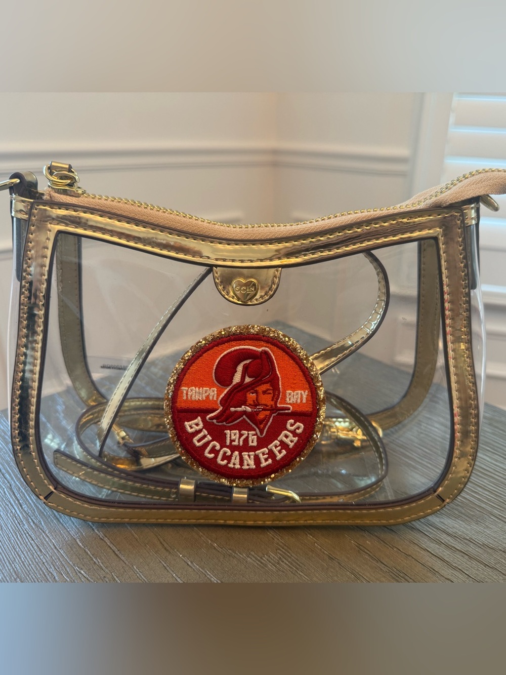 Stoney Clover Lane Tampa Bay Buccaneers clear handbag